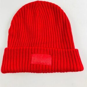 Bright red PINK beenie